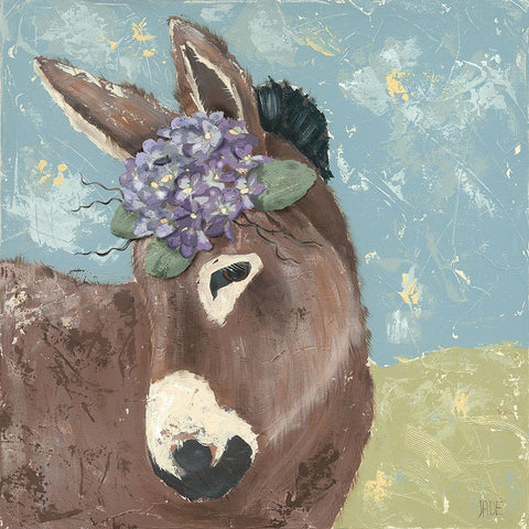 Farm Fun III Gold Ornate Wood Framed Art Print with Double Matting by Reynolds, Jade