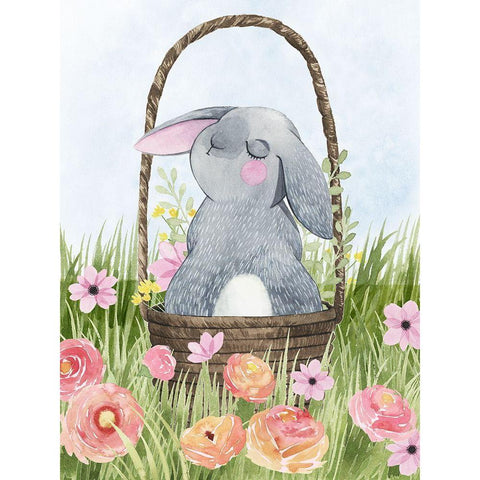 Somebunny Love II Black Modern Wood Framed Art Print by Popp, Grace