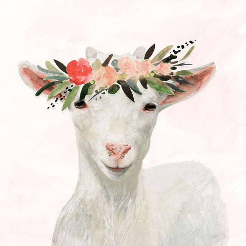 Spring on the Farm III Gold Ornate Wood Framed Art Print with Double Matting by Borges, Victoria