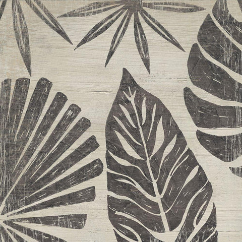 Tribal Palms III Black Ornate Wood Framed Art Print with Double Matting by Vess, June Erica