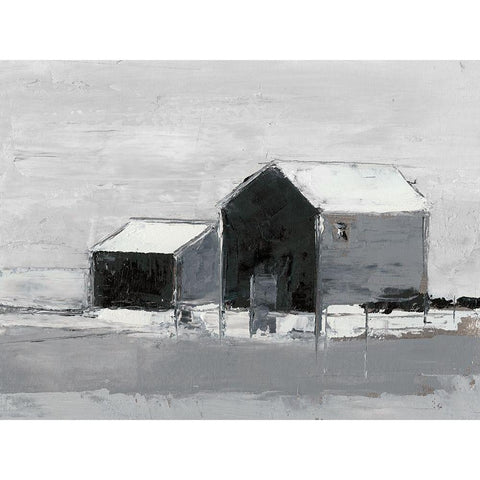 Dynamic Barn II Black Modern Wood Framed Art Print with Double Matting by Harper, Ethan