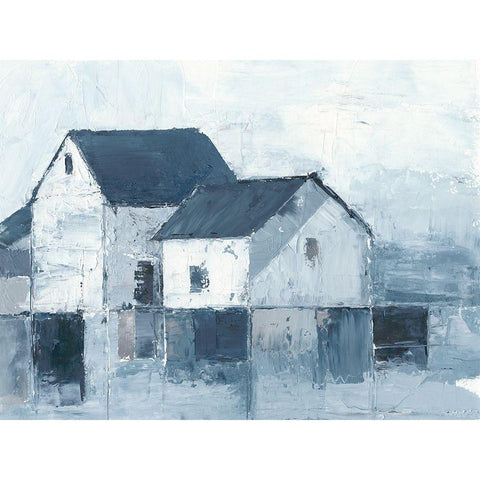 Indigo Barns I Black Modern Wood Framed Art Print with Double Matting by Harper, Ethan