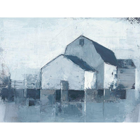 Indigo Barns II White Modern Wood Framed Art Print by Harper, Ethan