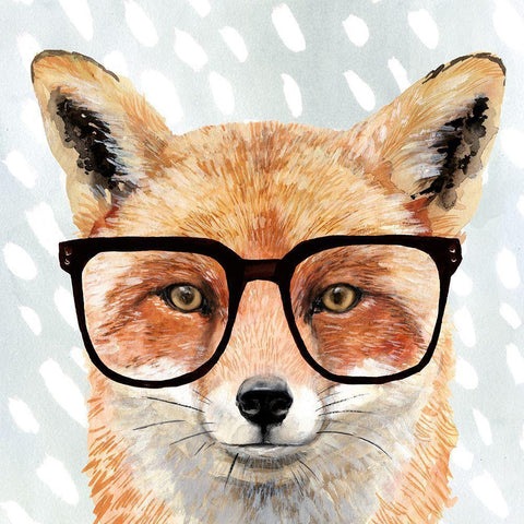 Four-eyed Forester I Black Modern Wood Framed Art Print with Double Matting by Borges, Victoria