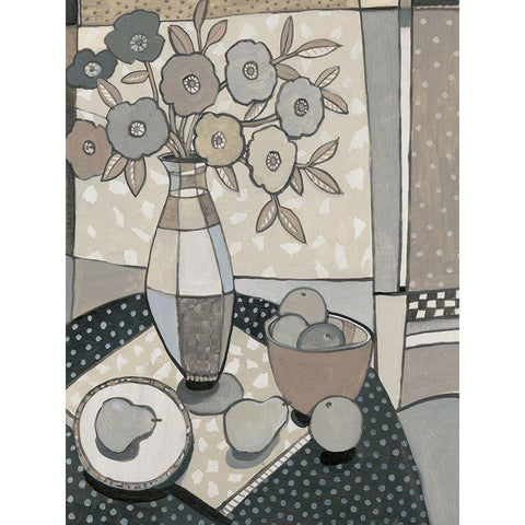 Table Top I White Modern Wood Framed Art Print by OToole, Tim