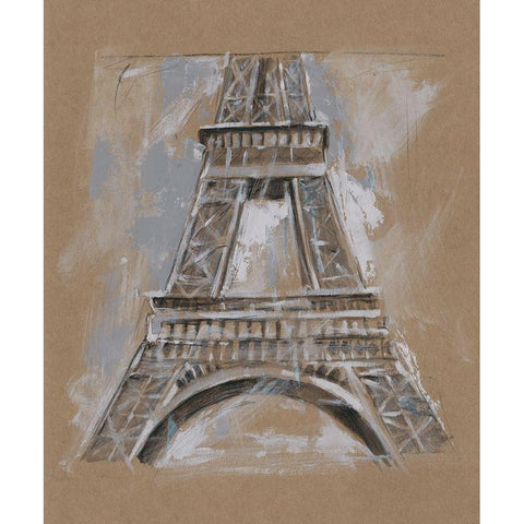 Brushwork Architecture Study II Gold Ornate Wood Framed Art Print with Double Matting by Harper, Ethan