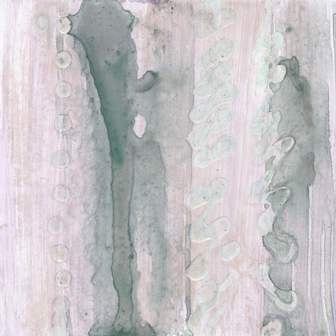 Lavender and Sage II White Modern Wood Framed Art Print with Double Matting by Stramel, Renee W.