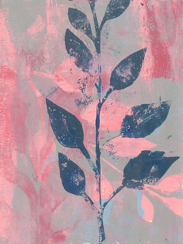 Slender Stem I White Modern Wood Framed Art Print with Double Matting by Moore, Regina