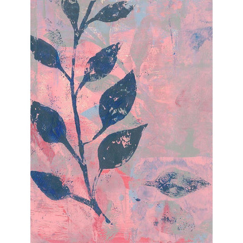 Slender Stem II Black Modern Wood Framed Art Print with Double Matting by Moore, Regina