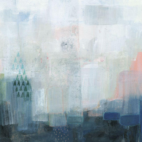 Boulder Coast I White Modern Wood Framed Art Print with Double Matting by Borges, Victoria