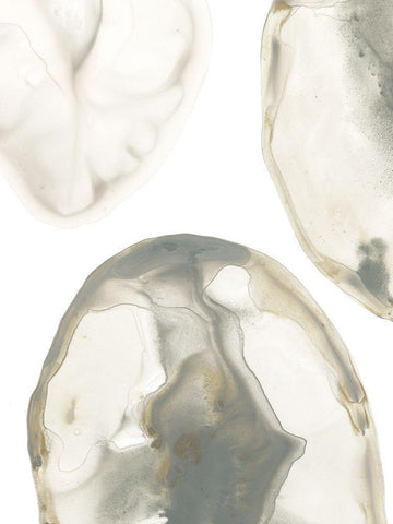 Natural Geode IV White Modern Wood Framed Art Print with Double Matting by Vess, June Erica