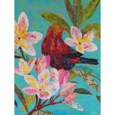 Hawaiian Bird II White Modern Wood Framed Art Print by St. Hilaire, Elizabeth