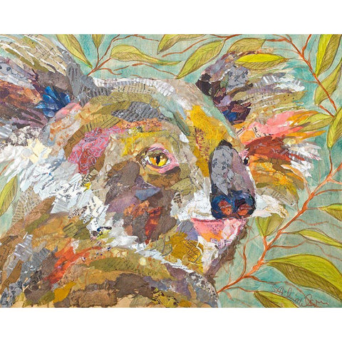 Koala Collage I White Modern Wood Framed Art Print by St. Hilaire, Elizabeth