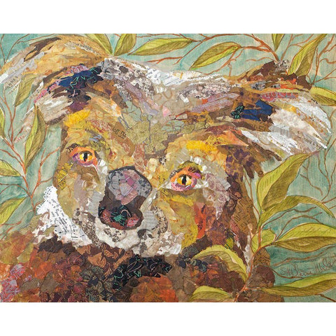 Koala Collage II Black Modern Wood Framed Art Print by St. Hilaire, Elizabeth
