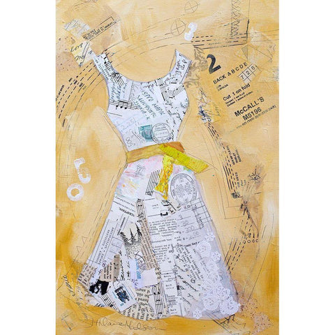 Dress Whimsy III Gold Ornate Wood Framed Art Print with Double Matting by St. Hilaire, Elizabeth