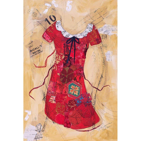 Dress Whimsy V Black Modern Wood Framed Art Print with Double Matting by St. Hilaire, Elizabeth