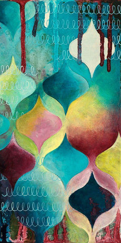 Ambrosial II White Modern Wood Framed Art Print with Double Matting by Robinson, Heather