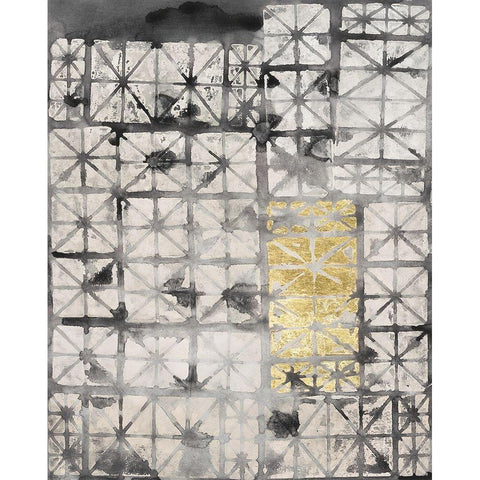 Gilded Junction II Black Modern Wood Framed Art Print with Double Matting by Stramel, Renee W.