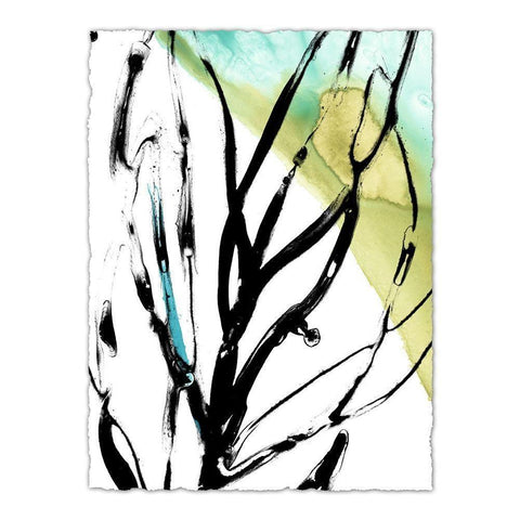 Tropical Moderne V White Modern Wood Framed Art Print by Vess, June Erica