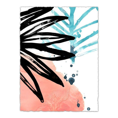 Tropical Moderne VII White Modern Wood Framed Art Print by Vess, June Erica