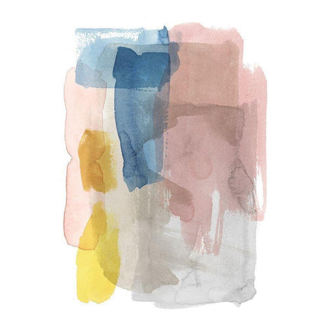 Puddle Pastel I White Modern Wood Framed Art Print by Popp, Grace