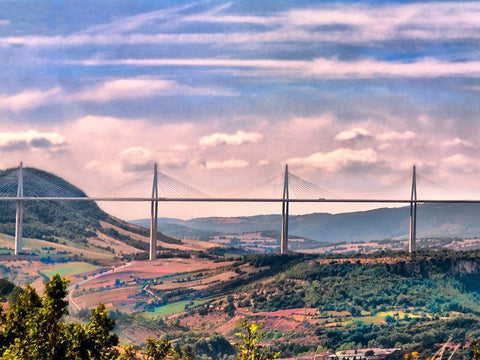 Pastoral Countryside X White Modern Wood Framed Art Print with Double Matting by Chester, Colby