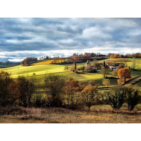 Pastoral Countryside XVIII White Modern Wood Framed Art Print by Chester, Colby