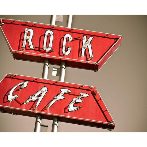 Cafe Rock I Black Modern Wood Framed Art Print with Double Matting by Quintero, Sonja