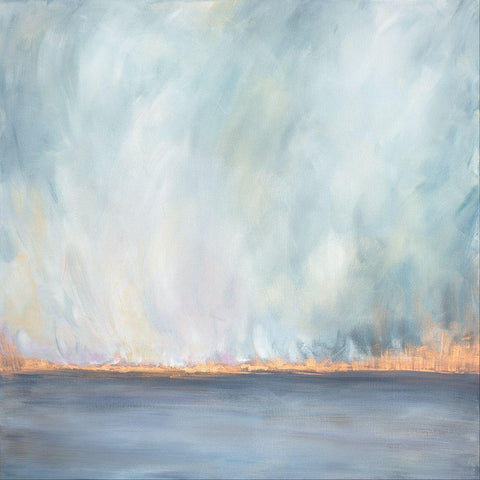 Journey Softly White Modern Wood Framed Art Print by Contacessi, Julia