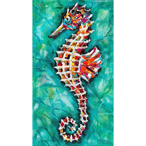 Radiant Seahorse II Gold Ornate Wood Framed Art Print with Double Matting by Vitaletti, Carolee