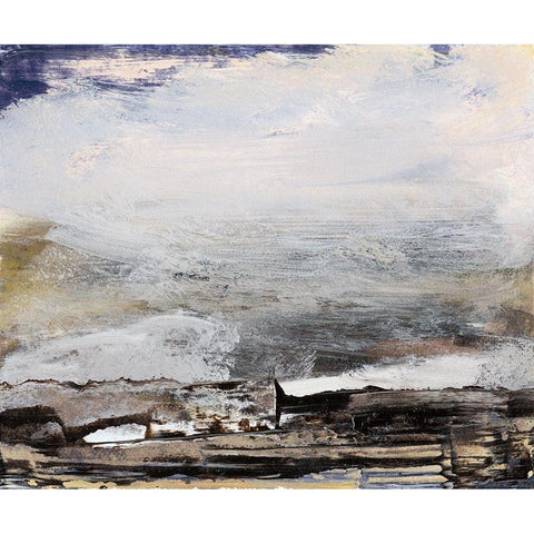 Horizon at Nightfall I White Modern Wood Framed Art Print by Gordon, Sharon