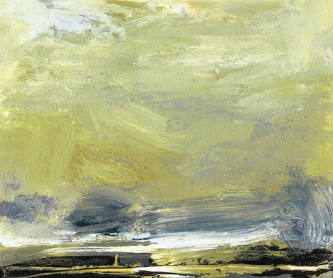 Horizon at Daybreak III White Modern Wood Framed Art Print with Double Matting by Gordon, Sharon