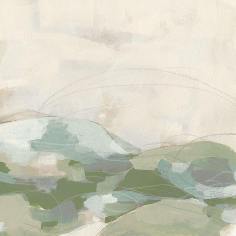 Moss Vale II White Modern Wood Framed Art Print with Double Matting by Vess, June Erica