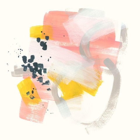 Vivacity I Black Ornate Wood Framed Art Print with Double Matting by Vess, June Erica