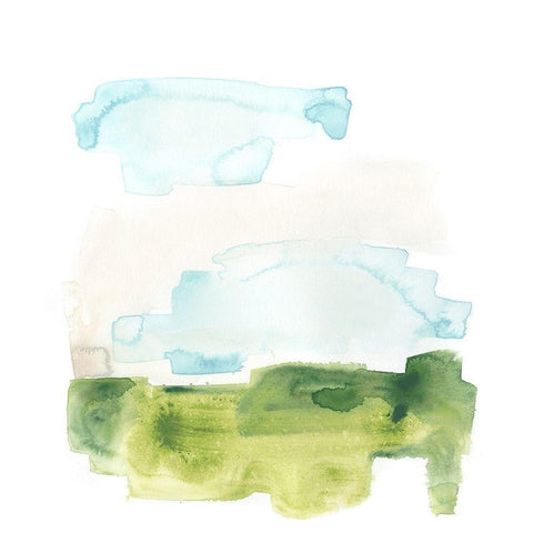 Liquid Valley III White Modern Wood Framed Art Print by Vess, June Erica