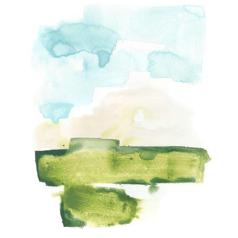 Liquid Valley VII Black Modern Wood Framed Art Print with Double Matting by Vess, June Erica