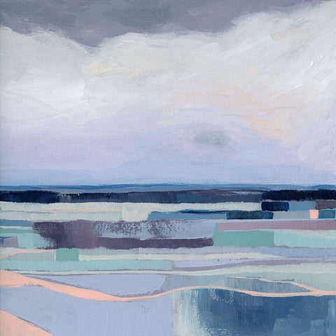 Lavender Gale I Black Ornate Wood Framed Art Print with Double Matting by Popp, Grace