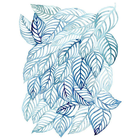 Rainwater Palms I White Modern Wood Framed Art Print by Popp, Grace