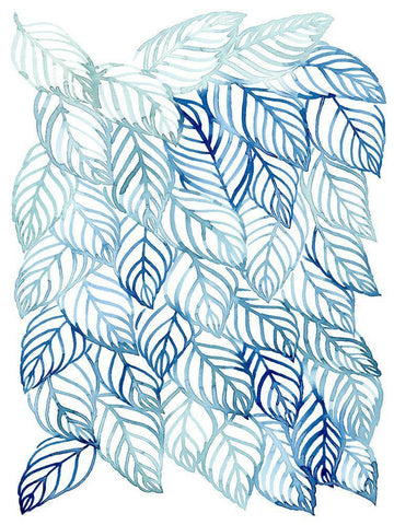 Rainwater Palms II White Modern Wood Framed Art Print with Double Matting by Popp, Grace