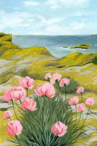 Cliffside I White Modern Wood Framed Art Print with Double Matting by Popp, Grace