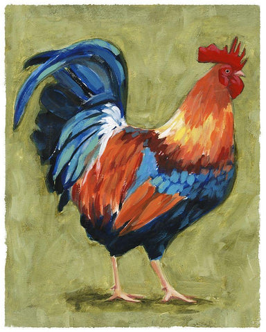 Chicken Scratch I White Modern Wood Framed Art Print with Double Matting by Borges, Victoria