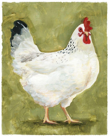 Chicken Scratch III White Modern Wood Framed Art Print with Double Matting by Borges, Victoria