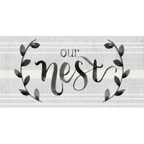 Our Nest is Blessed I White Modern Wood Framed Art Print by Parker, Jennifer Paxton