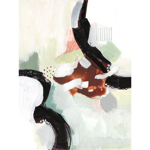 Synchronal III Black Modern Wood Framed Art Print with Double Matting by Borges, Victoria