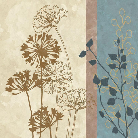 Dandelion Family II Gold Ornate Wood Framed Art Print with Double Matting by Saunders, Alonzo