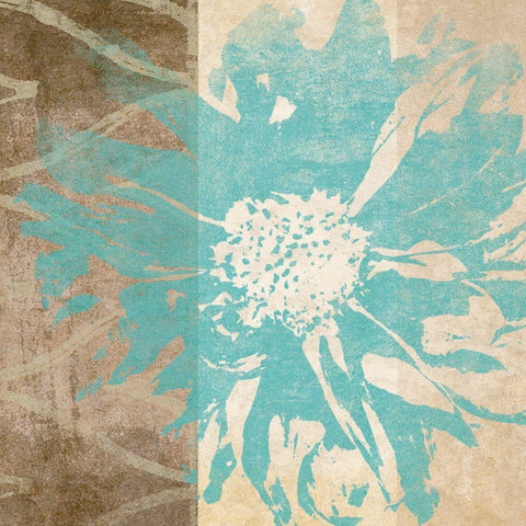 Flower Flake I Black Modern Wood Framed Art Print by Saunders, Alonzo