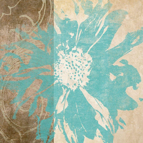 Flower Flake II Black Ornate Wood Framed Art Print with Double Matting by Saunders, Alonzo