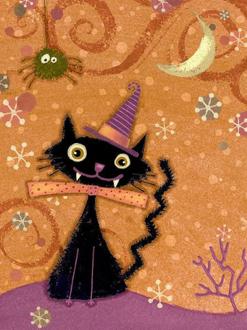 EEK I Black Ornate Wood Framed Art Print with Double Matting by Eisner, Viv