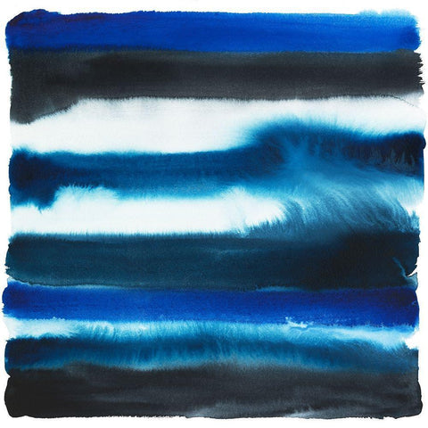 Run Off II White Modern Wood Framed Art Print with Double Matting by Popp, Grace