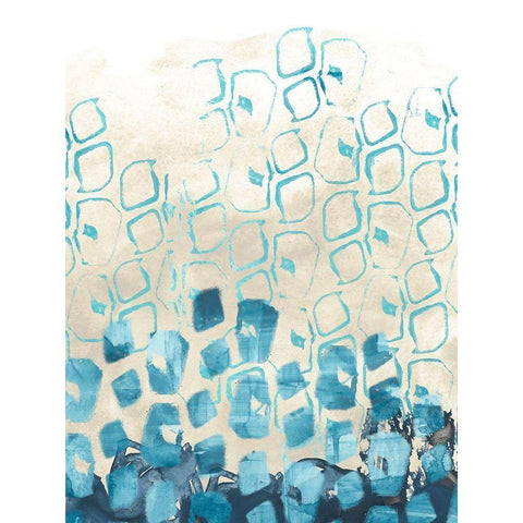 Pattern Shore I White Modern Wood Framed Art Print by Vess, June Erica